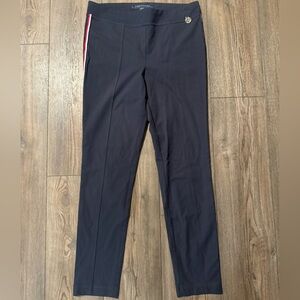 Tommy Hilfiger Black Leggings Women’s Medium Logo Stripe Athleisure